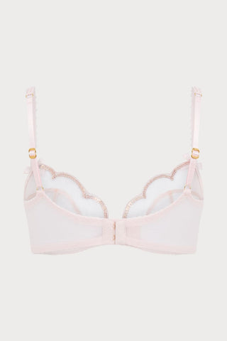 Agent Provocateur Lorna Party Plunge Underwired Bra Baby Pink/Rose Gold