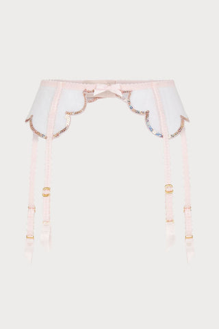 Agent Provocateur Lorna Party Suspender Baby Pink/Rose Gold