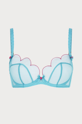Agent Provocateur Lorna Plunge Underwired Bra Teal/Pink