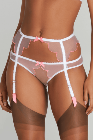 Agent Provocateur Lorna Suspender White/Pink