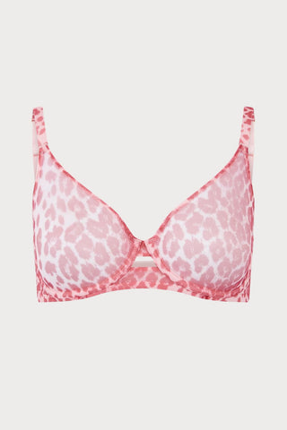 Agent Provocateur Lucky Scoop Underwired Bra Pink Leopard