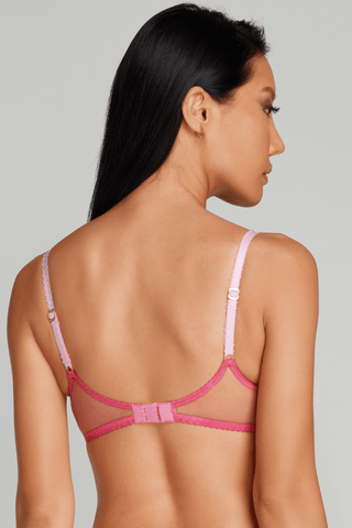 Agent Provocateur Maysie Plunge Underwired Bra Fuchsia/Baby Pink