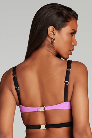 Agent Provocateur Mazzy Bikini Top Black/Coral/Neon Lilac