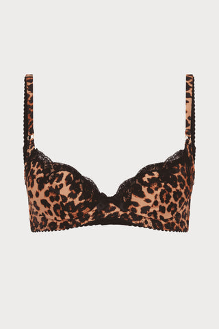 Agent Provocateur Molly Plunge Underwired Bra Leopard