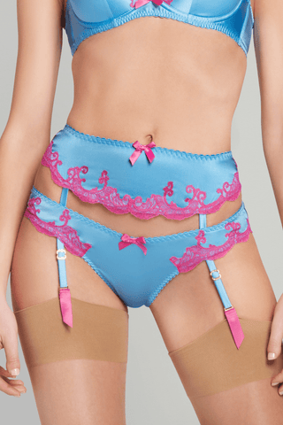 Agent Provocateur Molly Suspender Blue/Pink