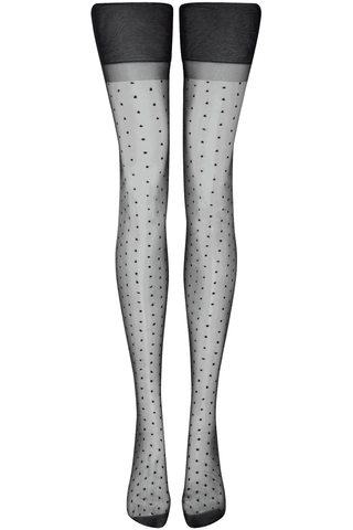 Agent Provocateur Onnix Nylon Stockings in Black Front
