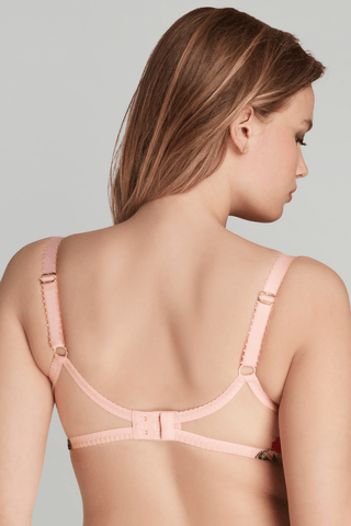 Agent Provocateur Zuri Plunge Underwired Bra Pink/Red/Sand