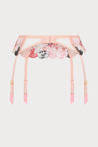 Agent Provocateur Zuri Suspender Pink/Red/Sand