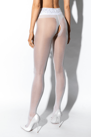 Amour Hip Lace Tights White
