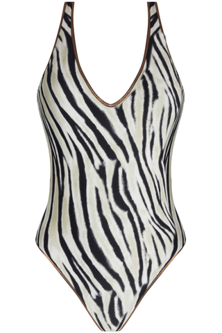 Antigel La Tigre Blanc Tiger Print Seduction Swimsuit