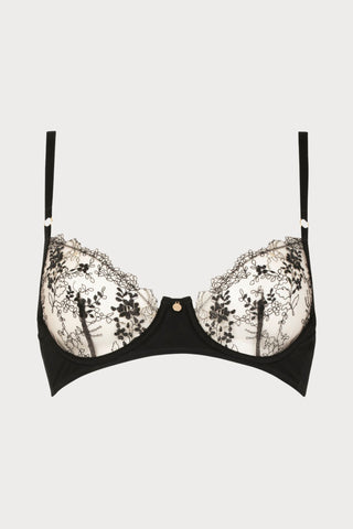 Atelier Amour Après Minuit Half Cup Bra Black - Naughty Knickers