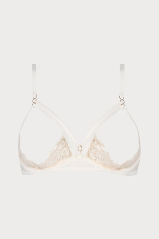Après Minuit Open Cup Bra Pearl | Atelier Amour French Lingerie