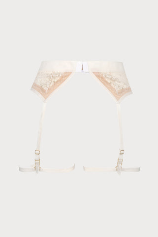 Après Minuit Suspender Harness Pearl | Atelier Amour French Lingerie