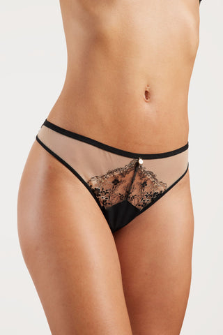 Atelier Amour Après Minuit Tanga Black - Naughty Knickers