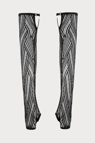 Atelier Amour Clair Obscur Lace Long Gloves Black