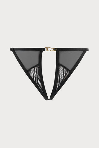 Atelier Amour Clair Obscur Lace Open Brief Black