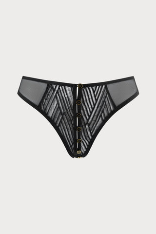 Atelier Amour Clair Obscur Lace Tanga Black