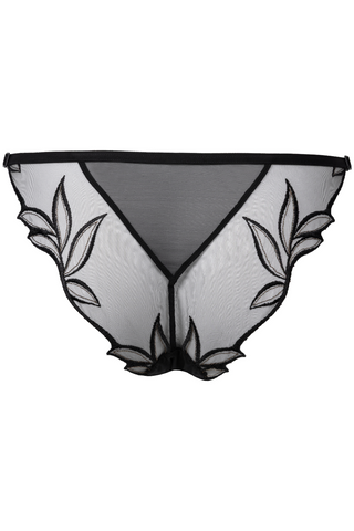 Atelier Amour Sheer Black Embroidery Brief - Dolce Vita
