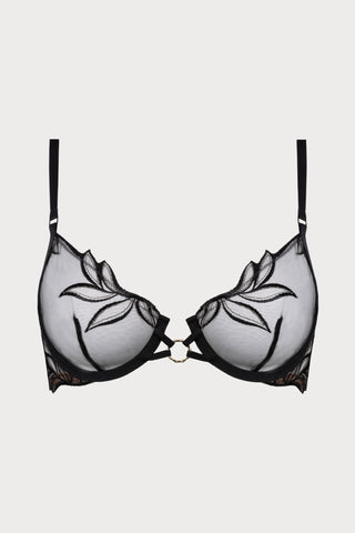 Atelier Amour Dolce Vita Black Half Cup Bra - Naughty Knickers