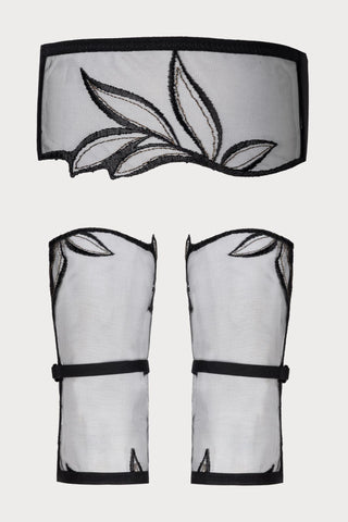 Atelier Amour Dolce Vita Black Mask & Mittens Set - Naughty Knickers