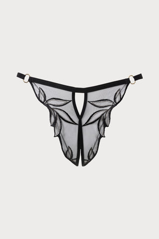 Atelier Amour Dolce Vita Black Open Brief - Naughty Knickers