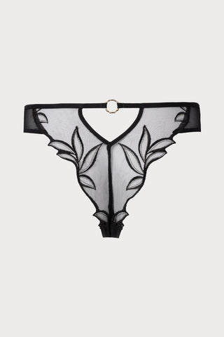 Atelier Amour Dolce Vita Black Tanga - Naughty Knickers