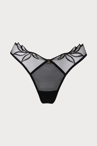 Atelier Amour Dolce Vita Black Tanga - Naughty Knickers