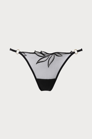 Atelier Amour Dolce Vita Black Mini Thong - Naughty Knickers