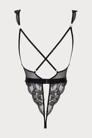 Atelier Amour Évasion Sensuelle Openable Lace Thong Bodysuit - Naughty Knickers