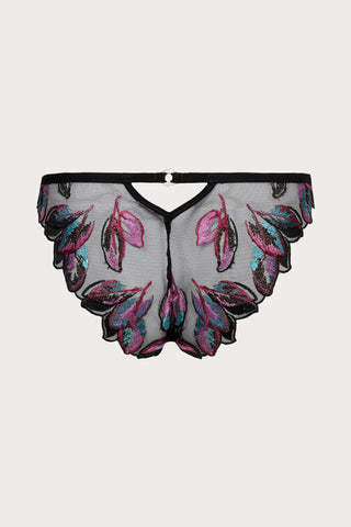 Atelier Amour Oiseau de Paradis Brief in Black - Naughty Knickers