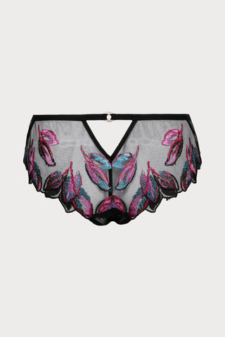 Atelier Amour Oiseau de Paradis Shorty in Black - Naughty Knickers