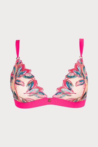 Atelier Amour Oiseau de Paradis Wireless Triangle Bra in Cherry - Naughty Knickers