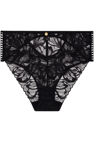 Aubade After Hours Black Lace High Waist Brief - French Knickers