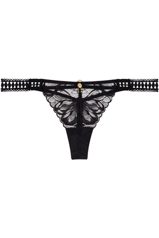 Aubade After Hours Black Lace Tanga - French Knickers