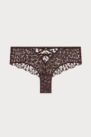 Crazy In Love Brown Embroidery Shorty