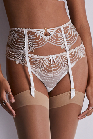 Aubade Hypnolove Suspender Belt Gold Feather