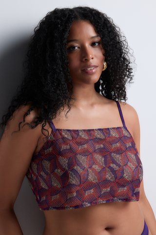 Aubade Purple Embroidery Cropped Cami Life Celebration