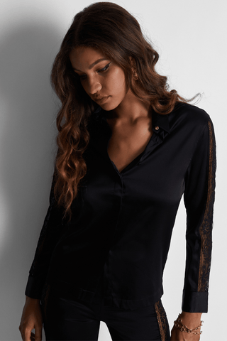 Aubade Midnight Whisper Blouse & Trousers Black