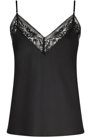 Aubade Midnight Whisper Black Silk V Neck Camisole - Silk Tops