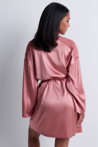 Aubade Midnight Whisper Pink Silk Kimono | Aubade Loungewear