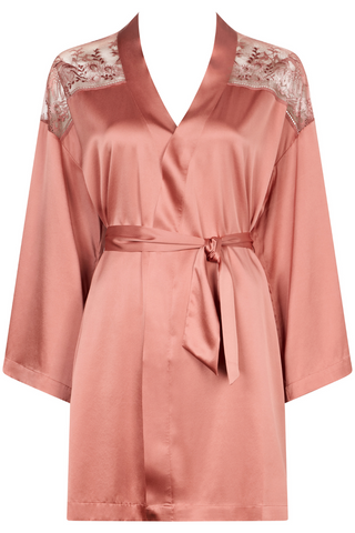 Aubade Midnight Whisper Pink Silk Kimono | Aubade Loungewear