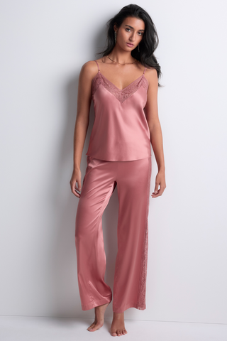 Aubade Midnight Whisper Pink Silk Trousers | French Nightwear