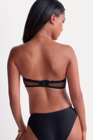 Aubade Sheer Emotion Black Multiway Plunge Bandeau Bra