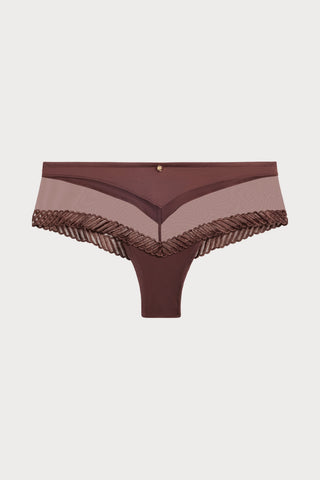 Sheer Emotion Shorty in Brown