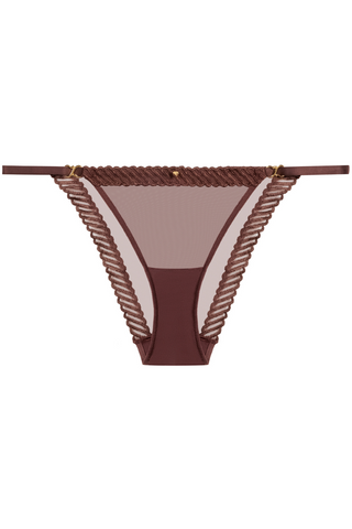 Aubade Brown Mini Coeur Brief Sheer Emotion | French Knickers