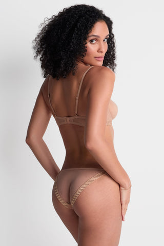 Aubade Sand Half Cup Bra Sheer Emotion