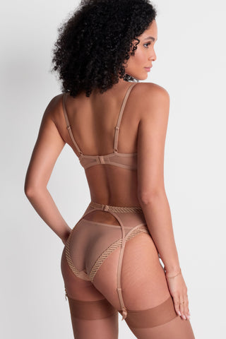 Aubade Sand Half Cup Bra Sheer Emotion