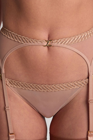 Aubade Sand Suspender Belt Sheer Emotion