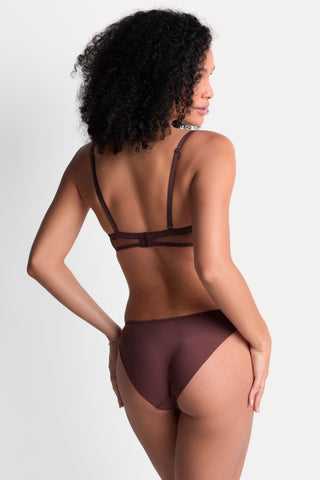 Aubade Brown Brazilian Brief Sheer Emotion 
