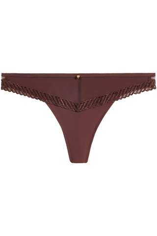 Aubade Brown Tanga Thong Sheer Emotion | Seamless Knickers